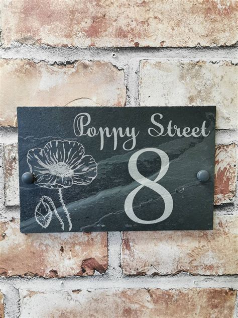 Slate House Plaque Personalised House Sign Outdoor Plaque Etsy Uk