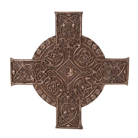 Bronze Elemental Celtic Cross Plaque By Maxine Miller 10731
