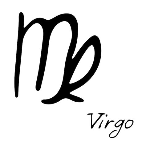 Premium Vector Hand Drawn Virgo Zodiac Sign Esoteric Symbol Doodle