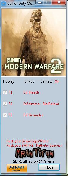 MrAntiFun Games Trainers Call Of Duty Modern Warfare 2 Steam Trainer