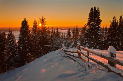 Wallpaper Sunlight Landscape Sunset Nature Reflection Snow