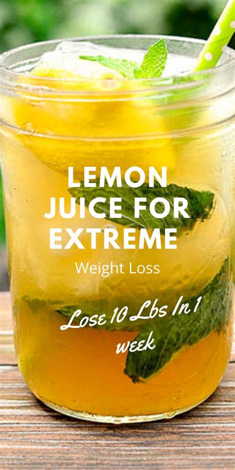 Lemon Juice For Extreme Weight Loss Weight Loss Programs