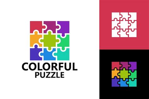Premium Vector Colorful Puzzle Logo Template Premium Vector