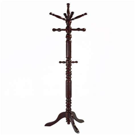 Frenchi Home Furnishing Traditional Spinning Top Wooden Coat Rack