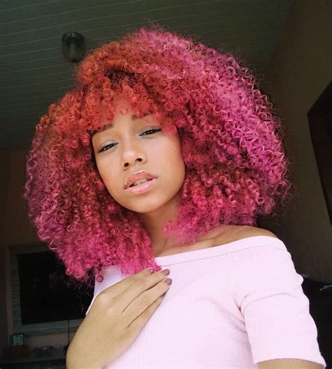 34 New Ways To Rock Pink Hair This Summer Dyed Curly Hair Natural Hair Styles Hair Styles