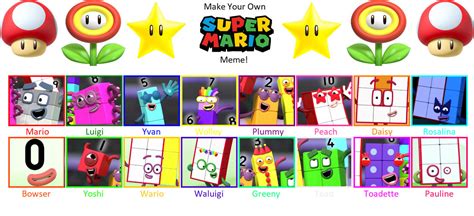 My Super Mario Cast Numberblocks By Alexiscurry On Deviantart