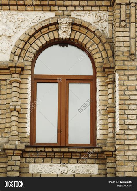 Arched Window Brick Wall Background Image And Photo Bigstock
