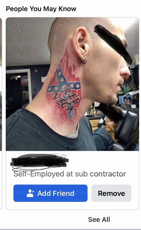 Yet Another Redneck Neck Tattoo On A Yahoo Rtrashy