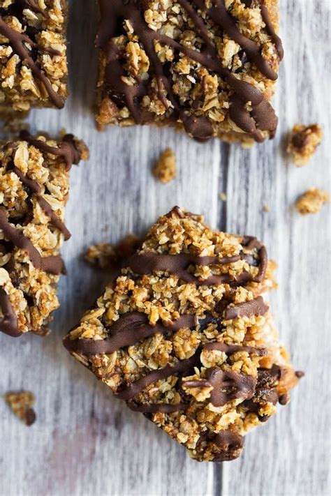 They're super easy and made a touch healthier with a mix of whole grain oats, whole wheat flour, coconut or olive oil, and a reduced amount of sugar. Vegan Double Chocolate Oat Bars | Chocolate oats ...