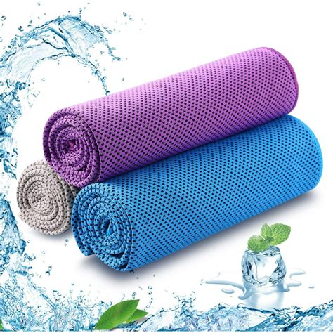 Cooling Towel 4 Pack Instant Relief Microfiber Cool Towels Chilling