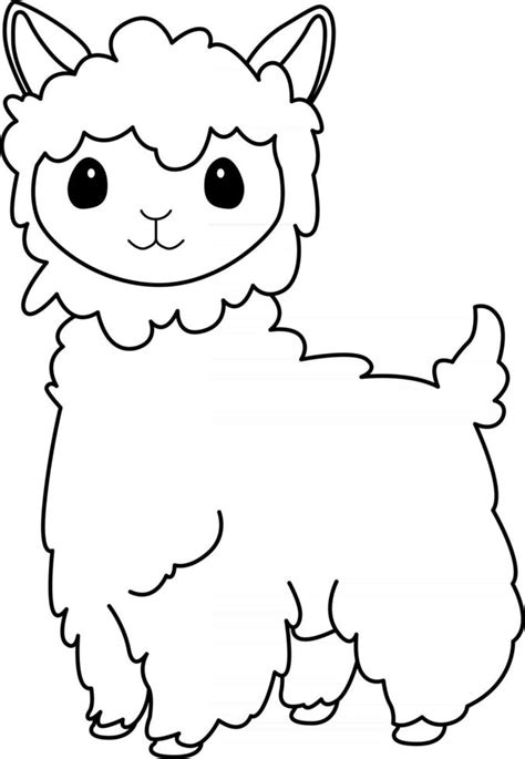 Llama Kids Coloring Page Great For Beginner Coloring Book 2506057