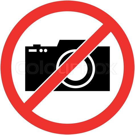 No Photography Camera Prohibited Stock Vector Colourbox
