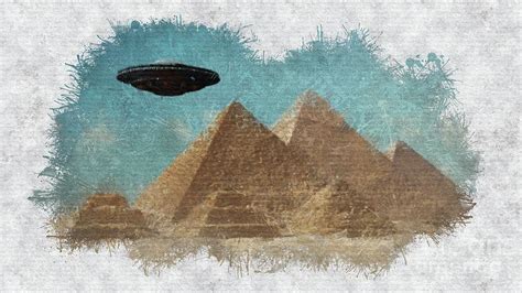 Ufo Over Pyramids Painting By Esoterica Art Agency Fine Art America