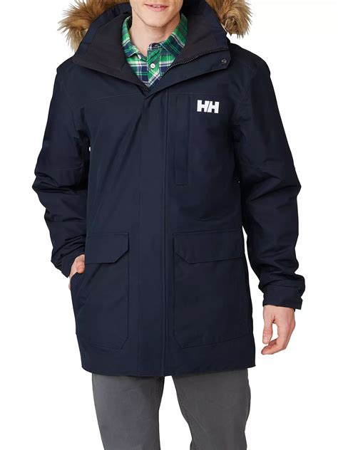 helly hansen dubliner waterproof insulated men s parka jacket navy at john lewis and partners