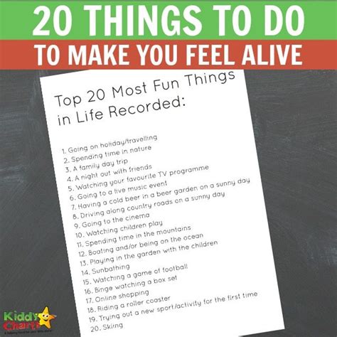 20 Things To Do To Make You Feel Alive