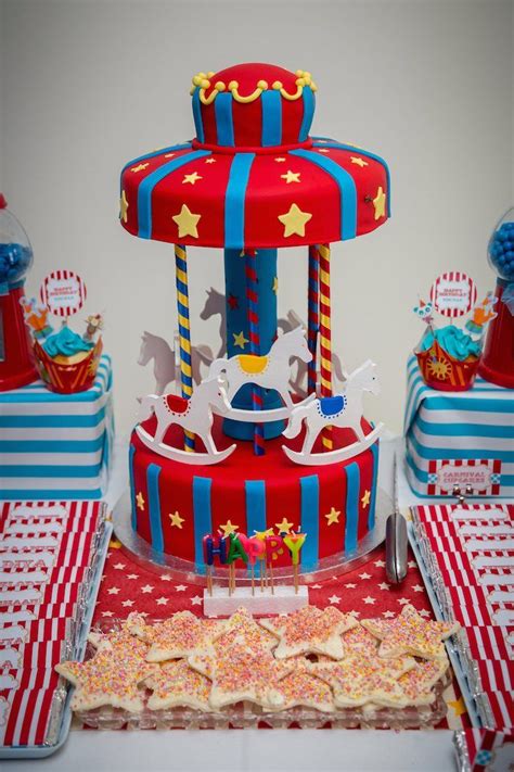 circus carnival themed first birthday party carnival birthday party theme carousel birthday