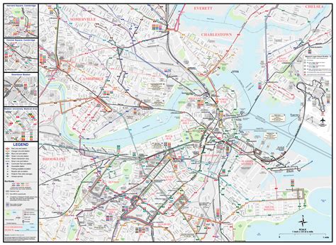 Boston Map With T Stops Map