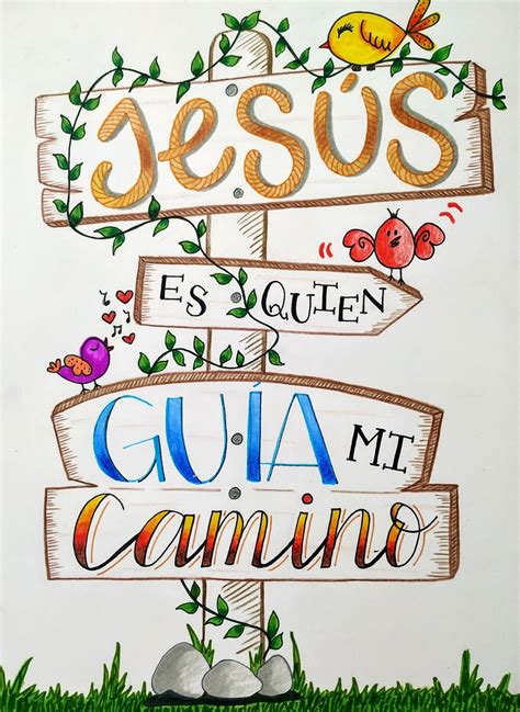Lettering Jesús Camino Frases Cristianas Inspiradoras Frases