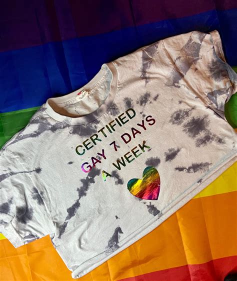 Gay Pride Crop Top Certified Gay Days A Week Etsy