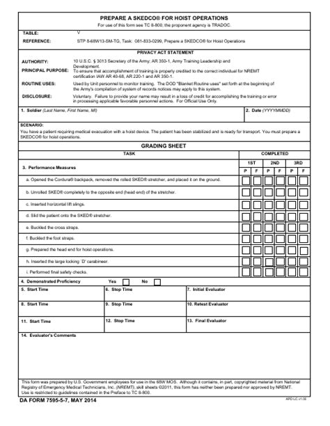 Tradoc Form 7595 5 7 Fill Out Sign Online And Download Fillable Pdf