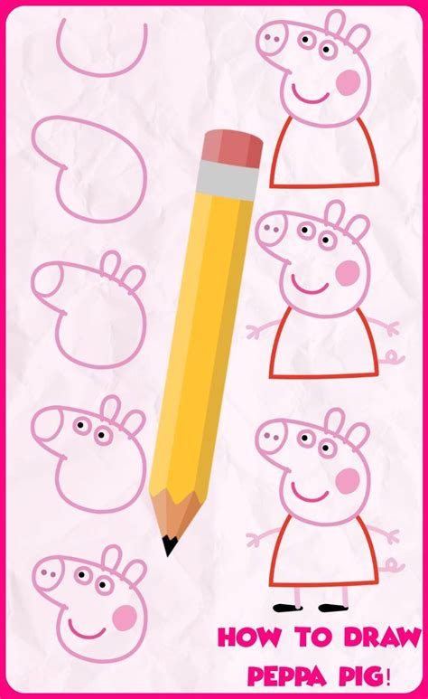 How To Draw Peppa Pig Toddler Drawing Art Drawings For Kids Drawing