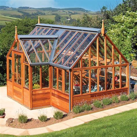 Gabriel Ash Portico Series Greenhouse Wood Frame Greenhouses