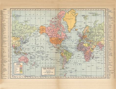 Printable World Map From 1904 A High Resolution 600 Dpi Etsy