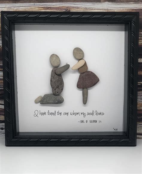 Engagement Pebble Art Unique Gift Diy Rock Art Beach Rock Art