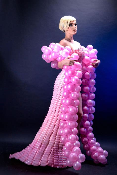 Balloon Dress Balloon Dress Art Dress Pink Runway
