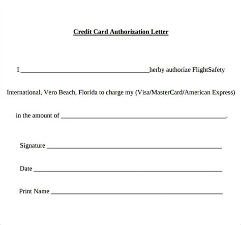 How to apply for an lop FREE 9+ Sample Credit Card Authorization Letter Templates in PDF