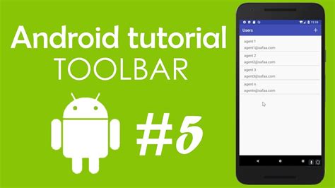 Android Tutorial 5 Toolbar Action Bar Menu Youtube