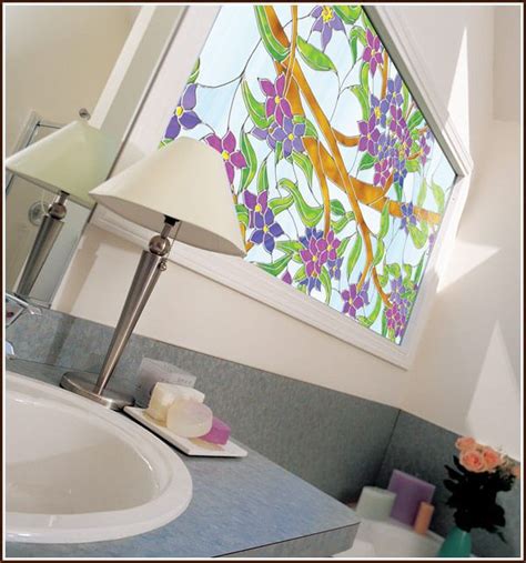 Biscayne Stained Glass Privacy Film Wallpaper For Windows