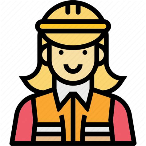 Engineer Female Occupation Profession Woman Icon