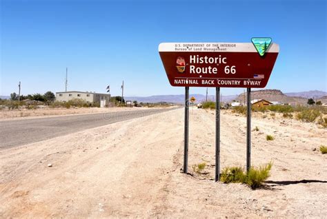 Historic Route 66 Sign Us Highway 66 United States Editorial Image