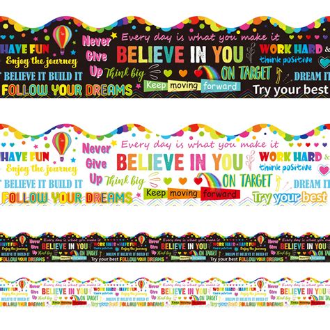 Buy 67ft Inspirational Quotes Bulletin Board Borders Stickers Growth