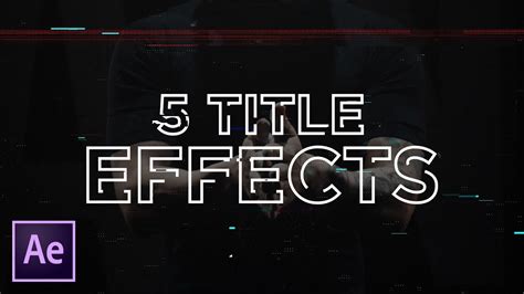 5 Quick Text Effects In After Effects Tutorial Video Text Glitch