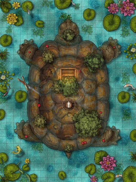 turtle maps outside and inside views regular water murky water night time battlemaps