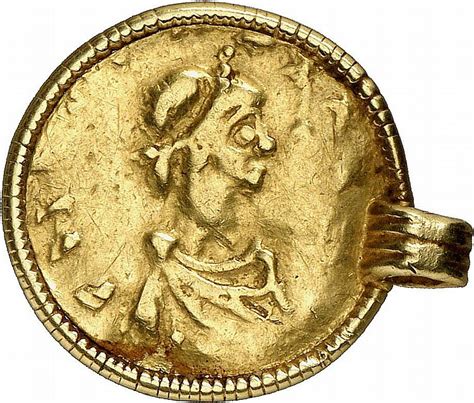 Sold Price Ancient And Hammered Gold Coin Solidus Merovingian King