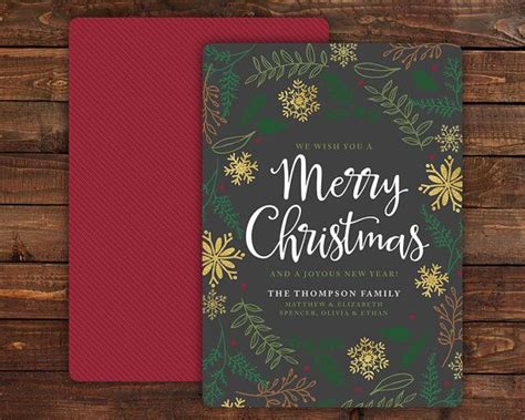 Christmas Cards Gold Holiday Cards Photo Holiday Cards Rustic Holiday
