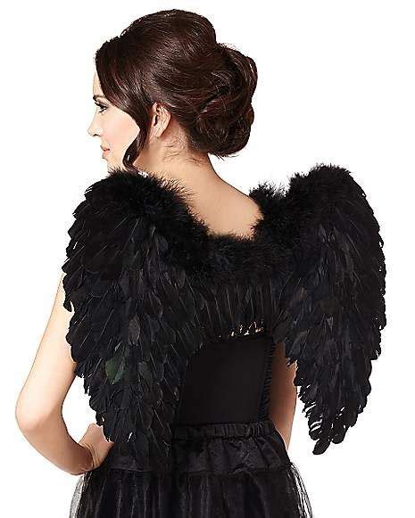 Black Faux Feather Wings Wings Costume Angel