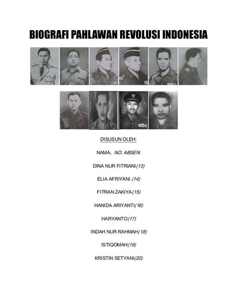 Biografi 7 Pahlawan Revolusi Indonesia 2021