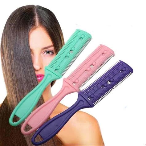 Multicolor Hair Cut Comb Barber Styling Scissor Razor Magic Blade Combs