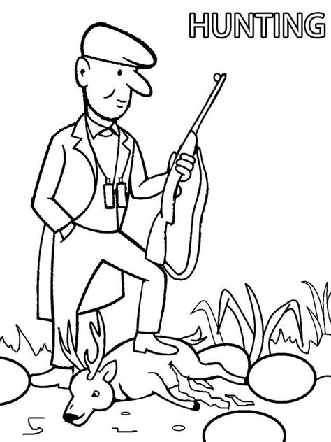 Free Hunting Coloring Pages Download And Print Hunting Coloring Pages