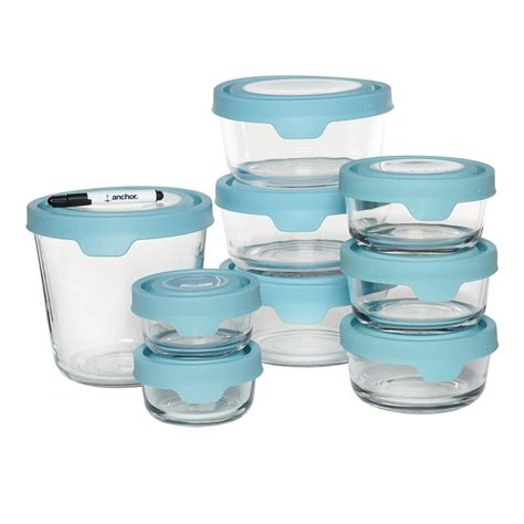 Anchor Hocking Clear Glass Food Storage Containers With Trueseal Lids 19 Piece Set Walmart