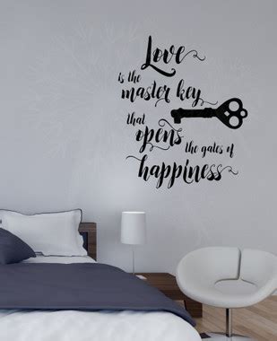 love   key vinyl lettering decals wall sticker art home decor quote
