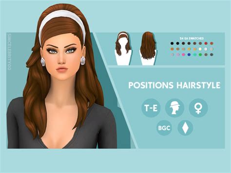 Positions Hairstyle Headband Simcelebrity00 On Patreon Ombre