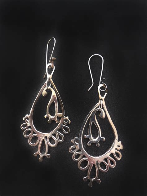 Uluwatu Earrings In Sterling Silver Silverbotanica Handmade Jewelry