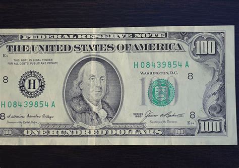 Old 100 Dollar Bill 1985 Vintage One Hundred Dollar Banknote Etsy