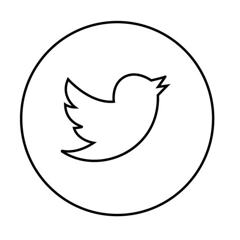 Twitter Logo Vector Line Drawing Svg Vectoy