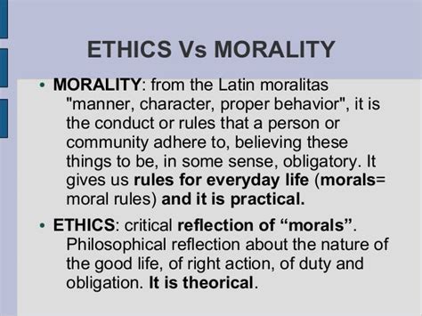 Ethics And Morality